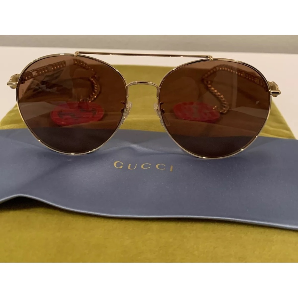Gucci Gold Sunglasses for Women